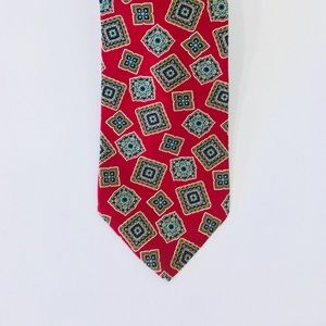 CHAPS RALPH LAUREN SILK MEN’S BURGUNDY GREY GOLD